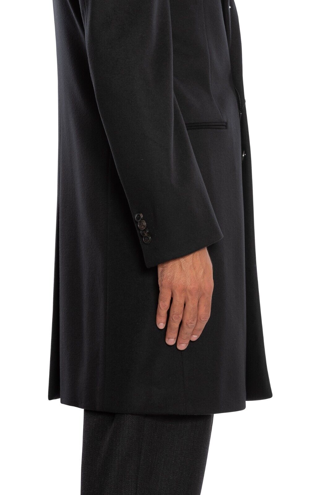 $3900 GIORGIO ARMANI Black Label Wool Cashmere Long Coat Black 38 US / 48 EU