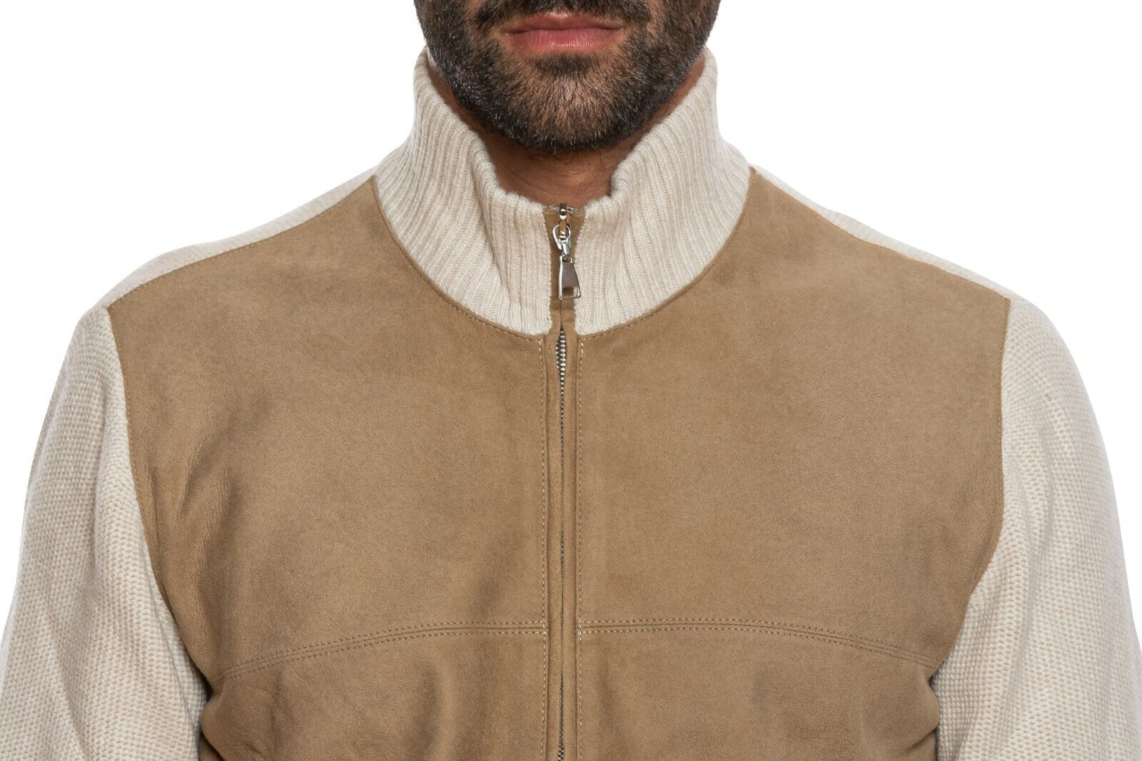 2400$ DELLA CIANA CASHMERE Bomber Jacket Pure Cashmere / Suede 38 US 48 EU