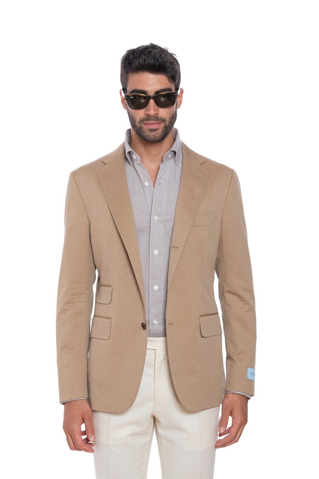 2250$ BELVEST Jacket Blazer Solid SOLARO Wool / Cotton 42 US / 52 EU 8R Slim Fit