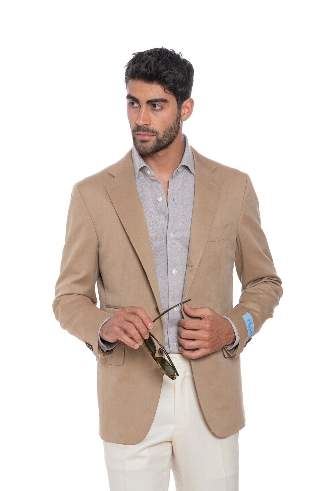 2250$ BELVEST Jacket Blazer Solid SOLARO Wool / Cotton 42 US / 52 EU 8R Slim Fit