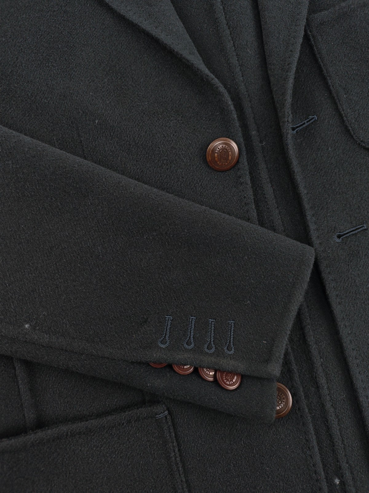 $2600 RUBINACCI NAPOLI Midnight Blue Unlined Jacket Blazer 100% Cashmere