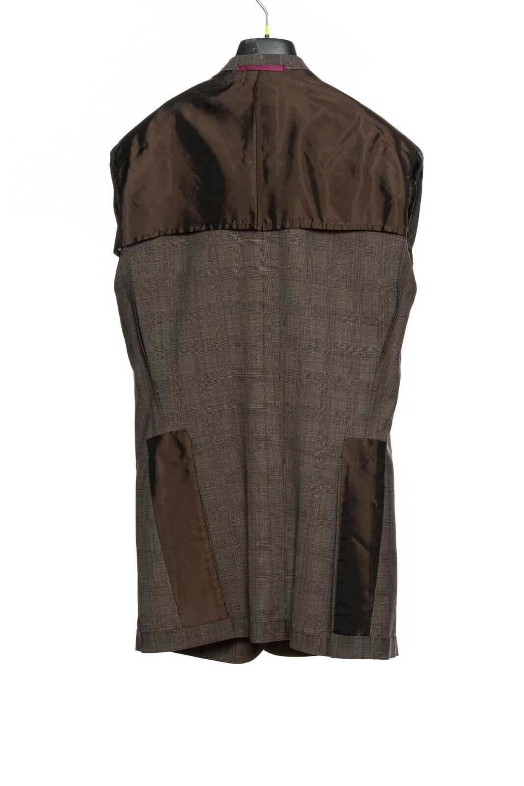 SARTORIA PARTENOPEA NAPOLI Dove Grey Check Wool 130's Jacket 40 US / 50 EU 7R