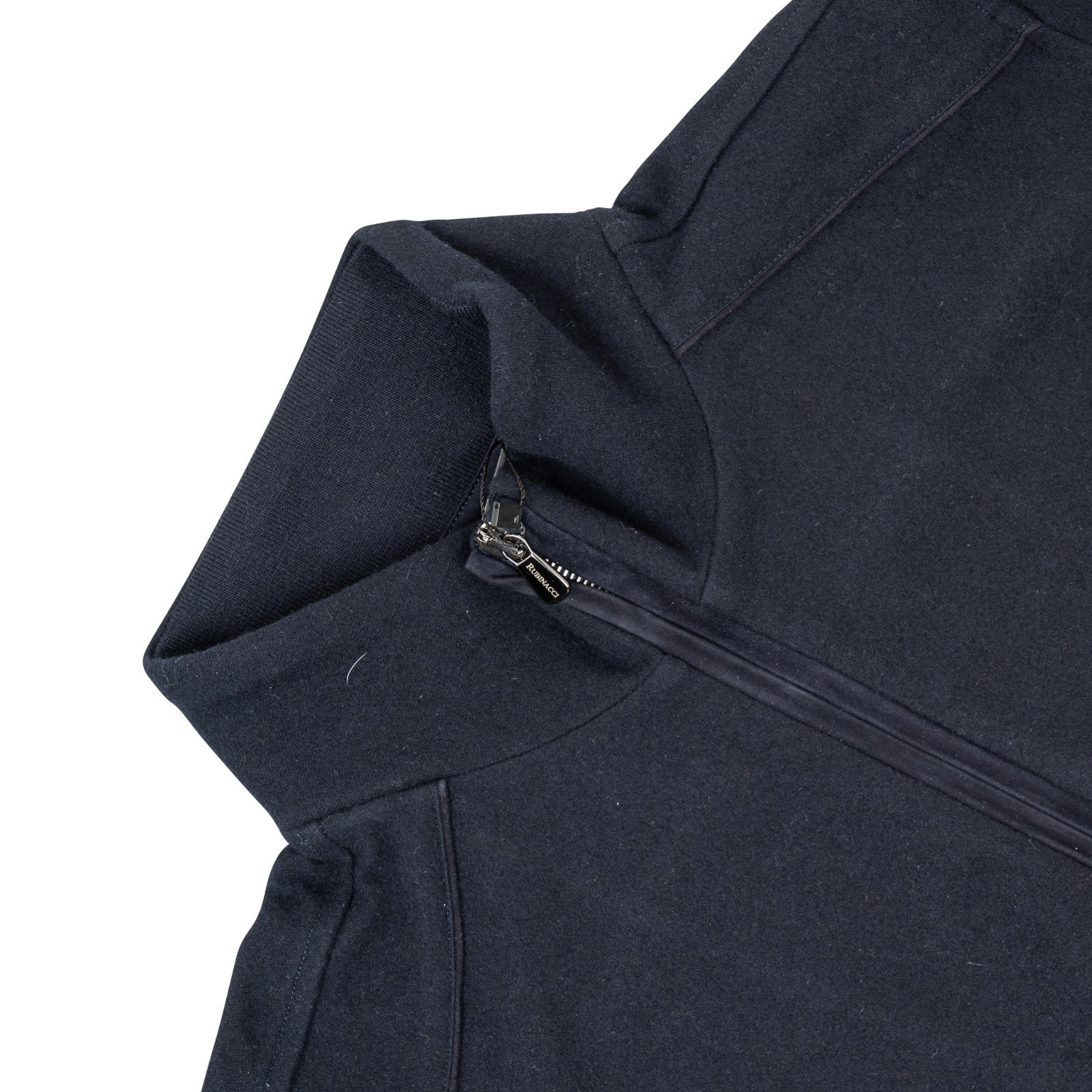 $2600 RUBINACCI Blue Tracksuit LORO PIANA Wool Cashmere + Leather Details