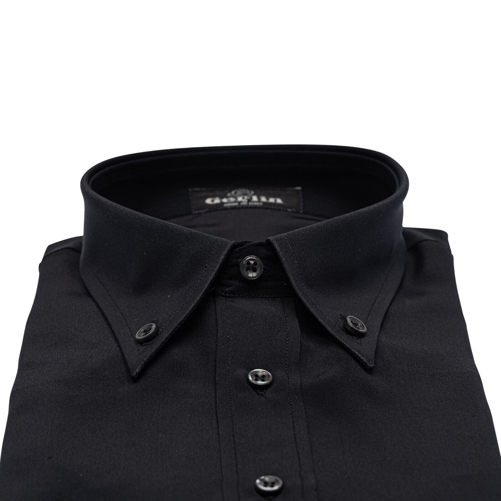 1400$ ITALIAN LUXURY GERLIN Shirt Black 100% Crèpe Silk 1S ZILLI