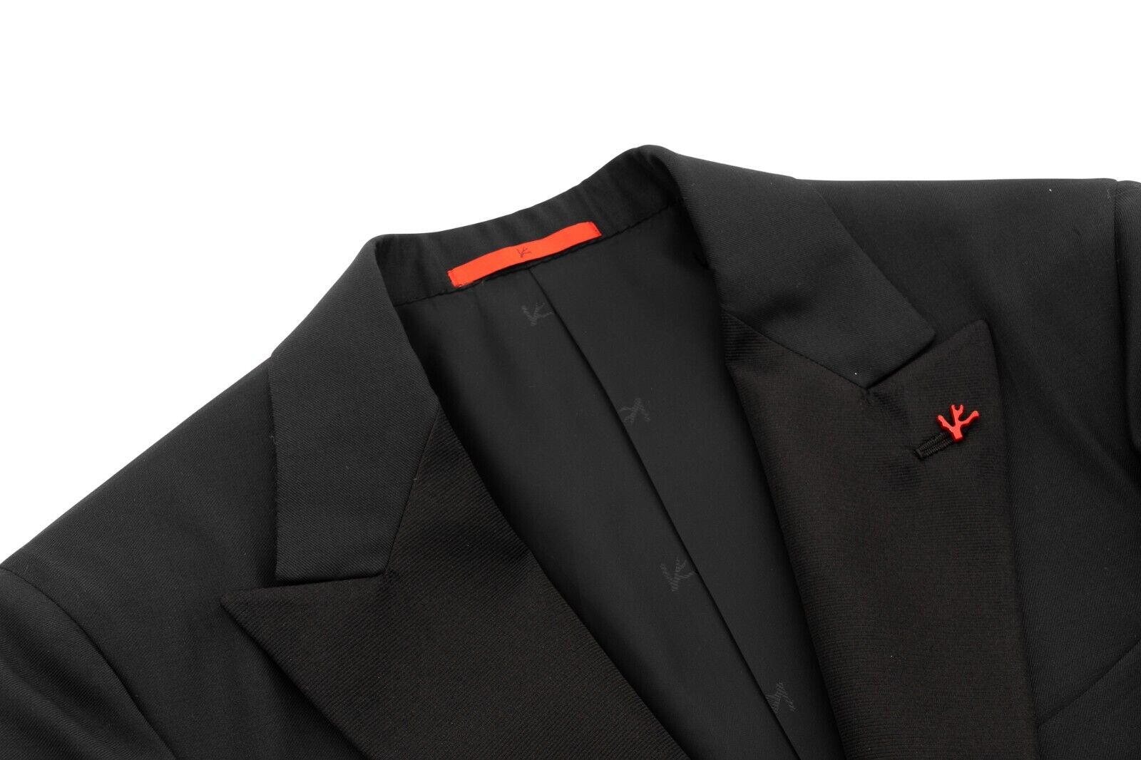 $5800 ISAIA NAPOLI "Aquaspider" Black Tuxedo Smoking Suit Wool 48 US / 58 EU 8L