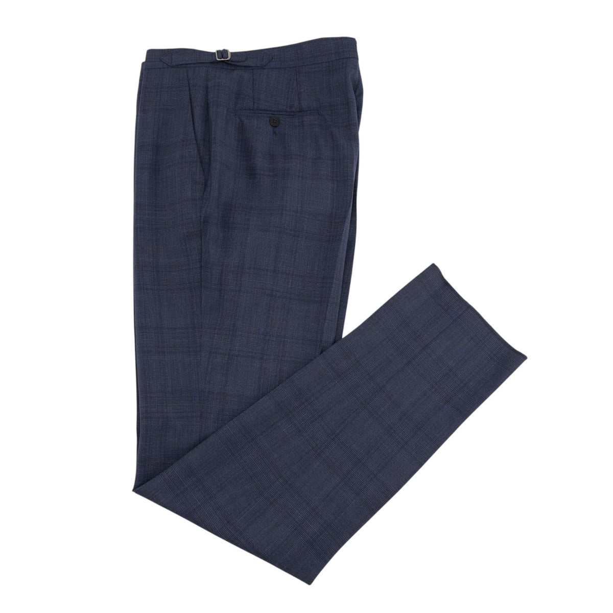$6700 ISAIA "Sanita" Blue Suit Wool Glen Plaid Comfort Project 42 US / 52 EU 7R