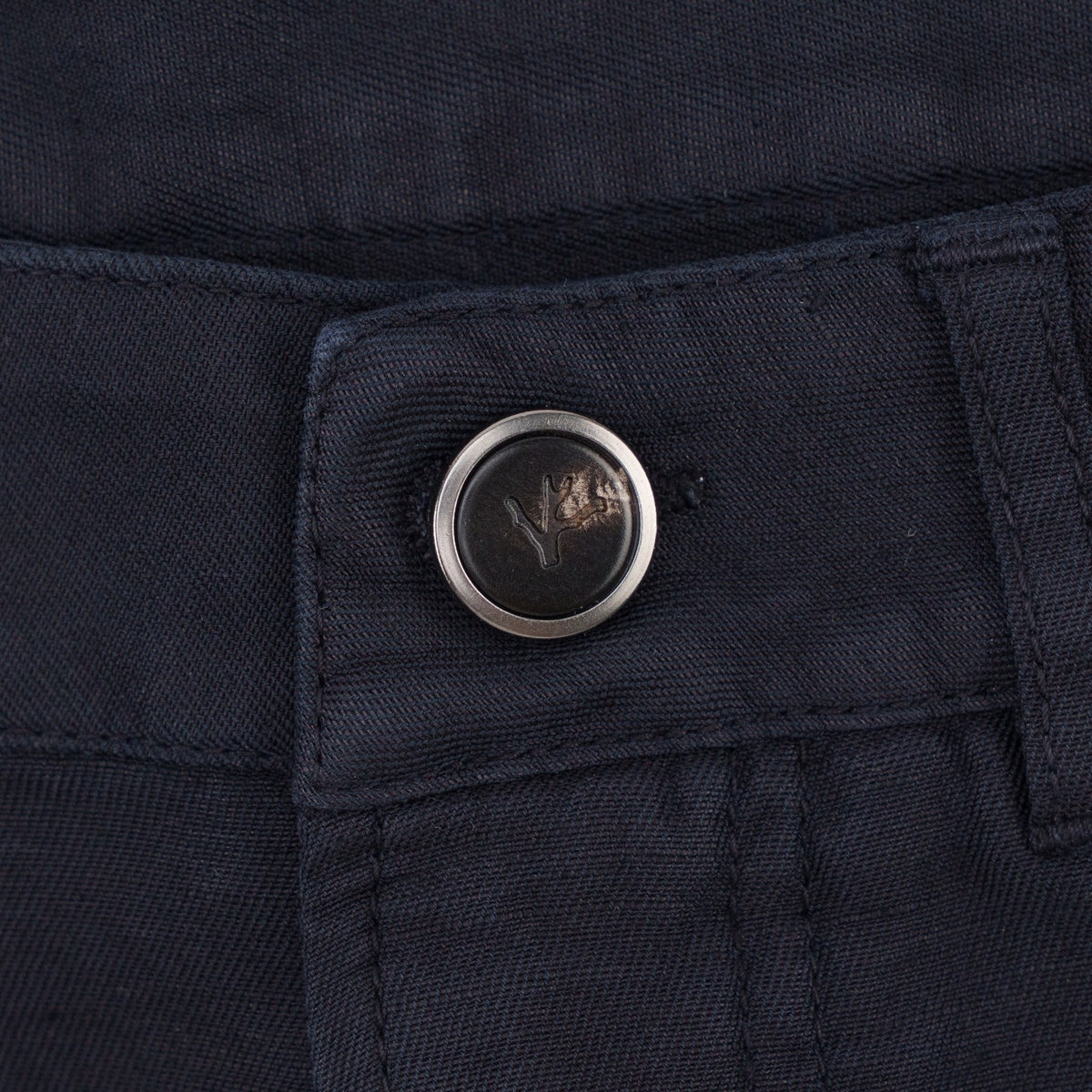 725$ ISAIA NAPOLI Blue Navy 5 Pocket Pant Trouser Cotton - Linen 32 US / 48 EU