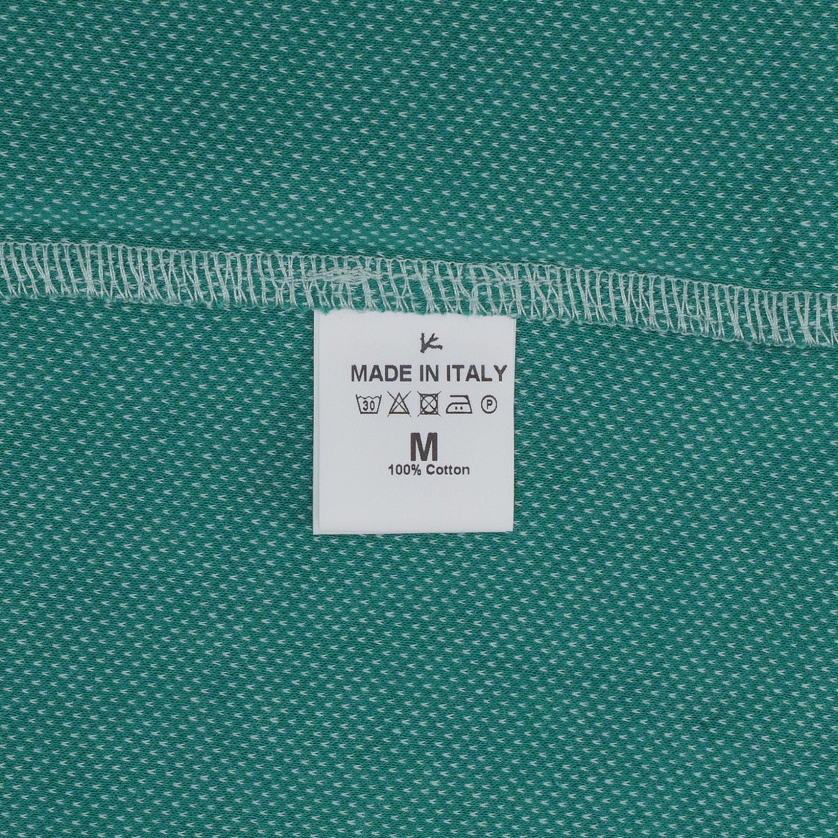 560$ ISAIA NAPOLI Cotton Jersey Short Sleeve Polo Green Size M