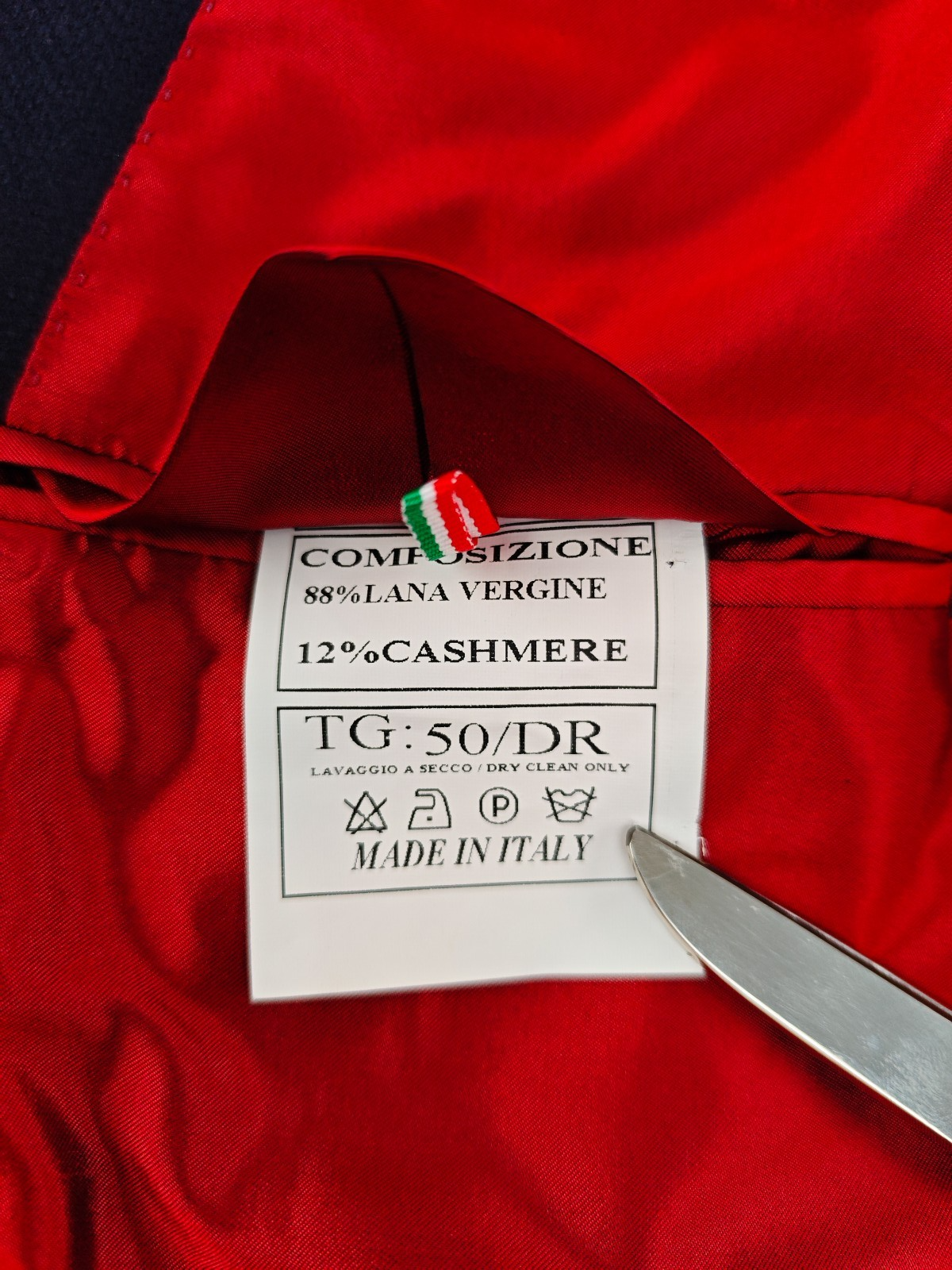 $1930 RUBINACCI Blue Double Breasted Jacket Sport Coat Wool Cashmere 40 US 50 EU