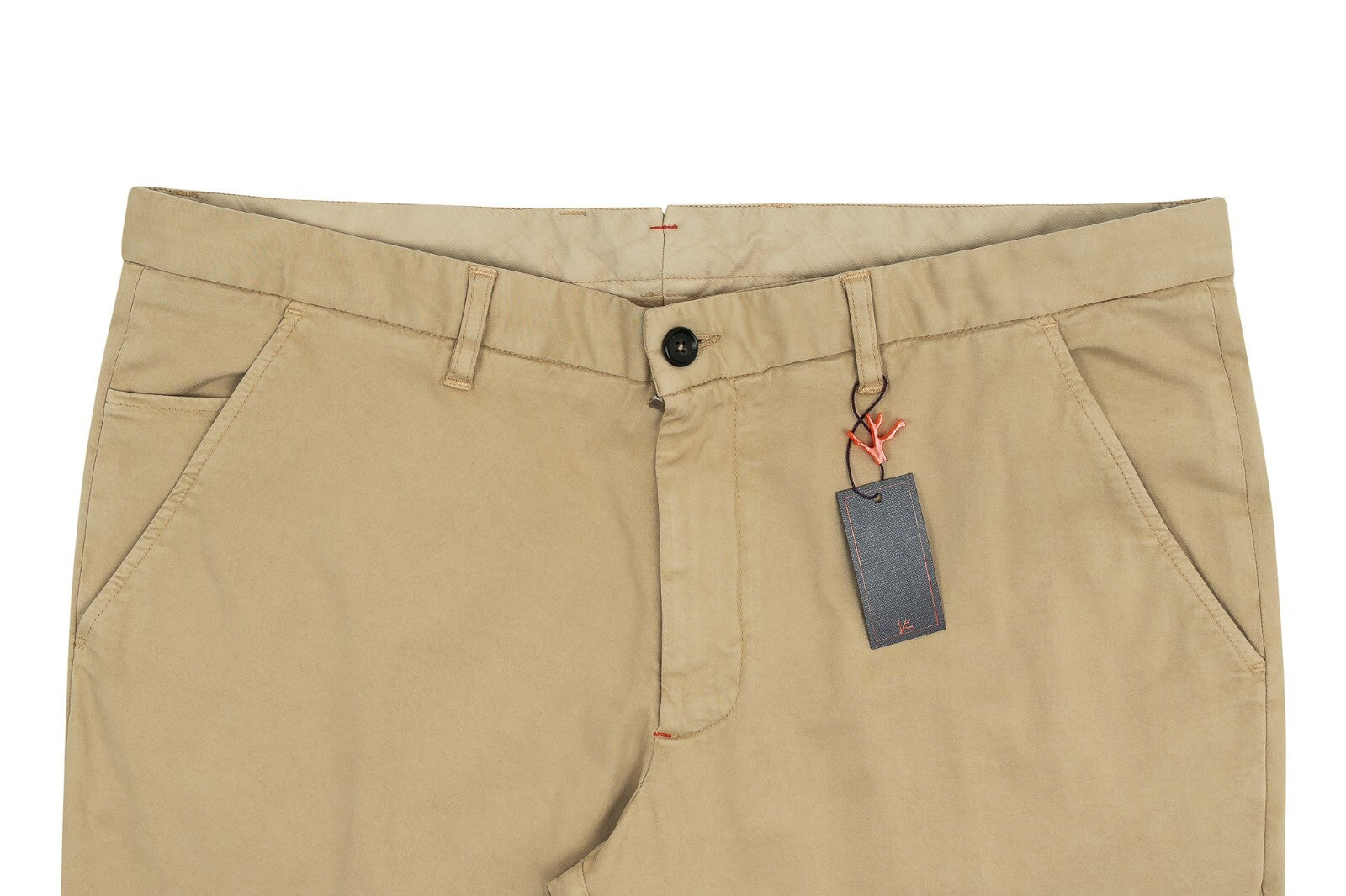 690$ ISAIA NAPOLI Beige Chino Trousers Pant Cotton / Cashmere 38 US / 54 EU