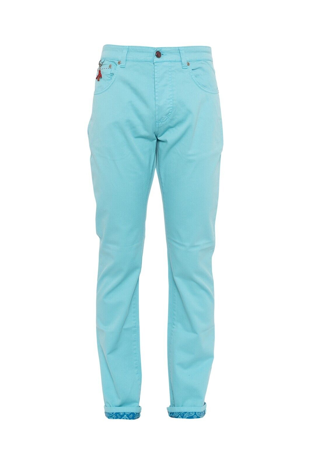 690$ ISAIA NAPOLI Tiffany 5 Pockets Slim Straight Denim Jeans Pant Cotton