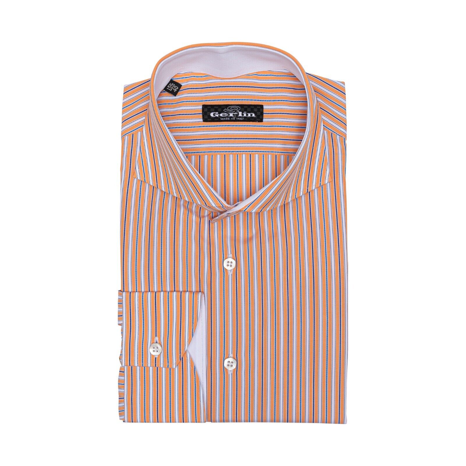 690$ ITALIAN LUXURY GERLIN Shirt Striped LUX Cotton 15.75 - 40 8E BIJAN