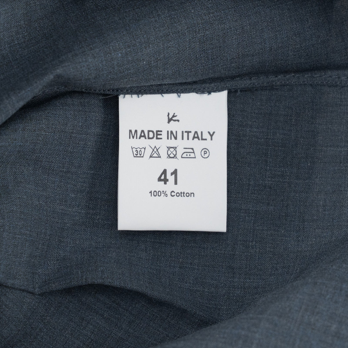 730$ ISAIA NAPOLI "Mix" Hand-Sewn Dress Shirt Blue Fine Cotton 16 - 41