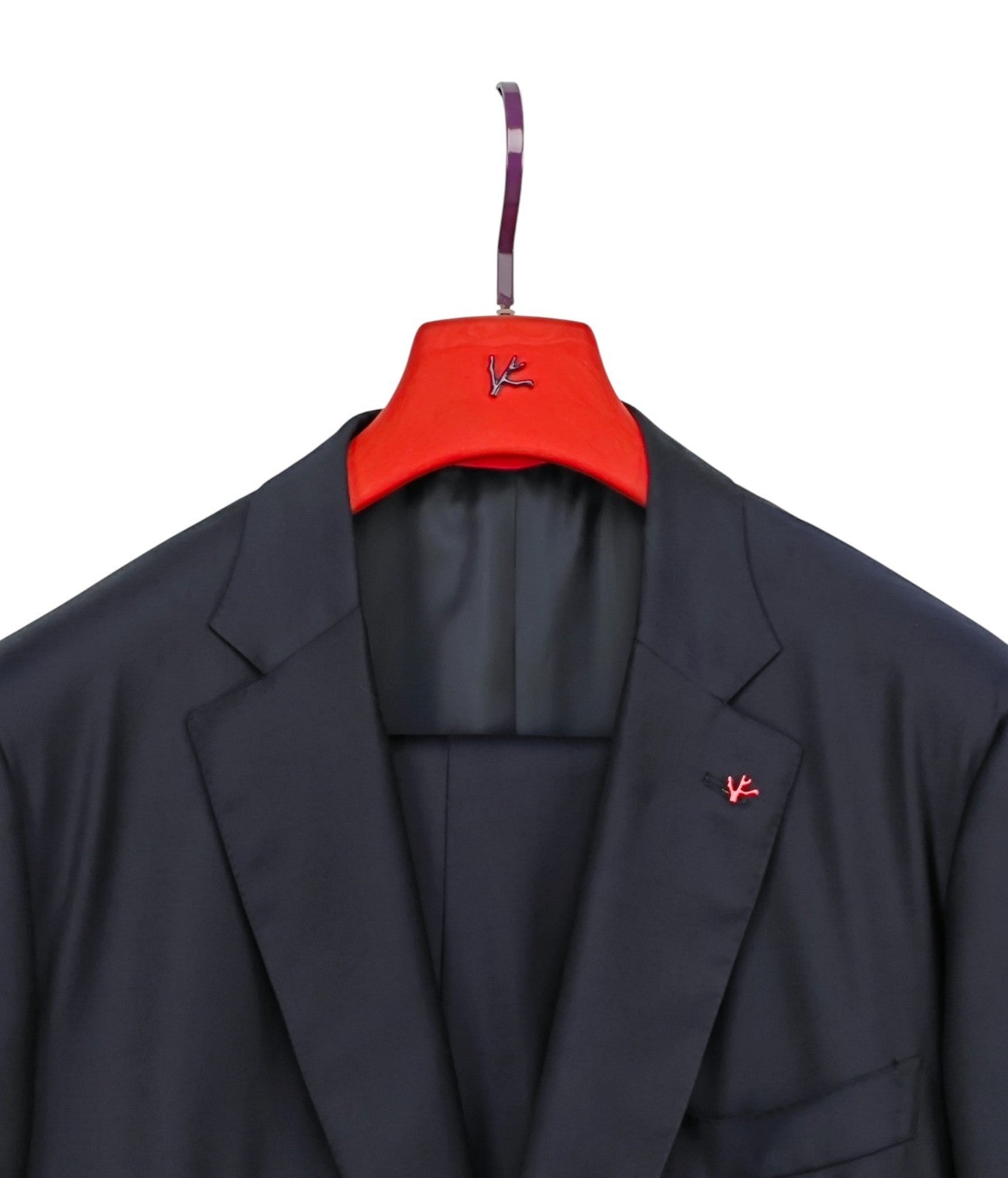 $6500 ISAIA NAPOLI Blue Midnight Hand-Sewn Suit Wool 100's 48 US / 58 EU