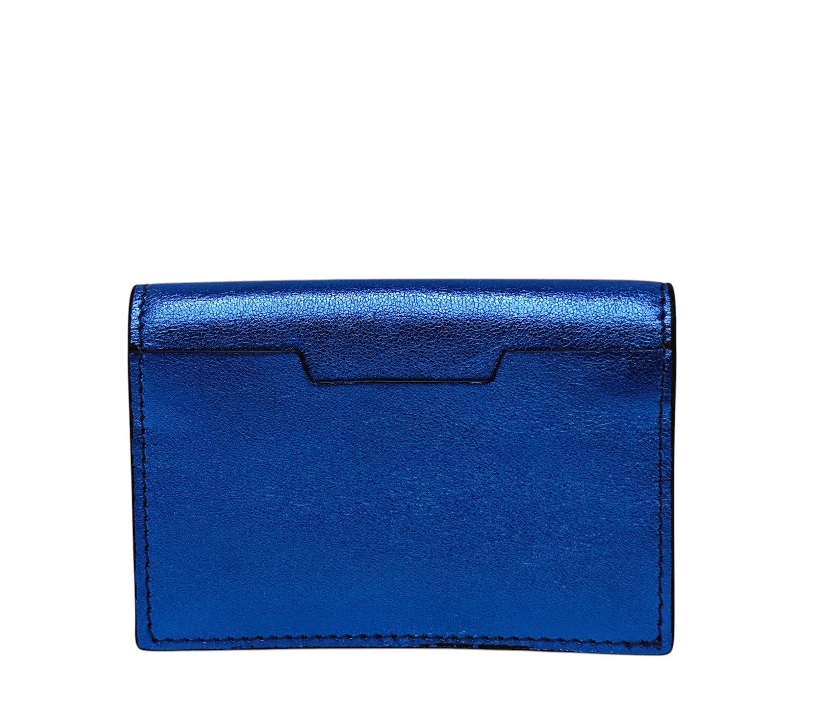 260$ PINEIDER FIRENZE 1774 Leather Folded Card Holder Laminated Blue