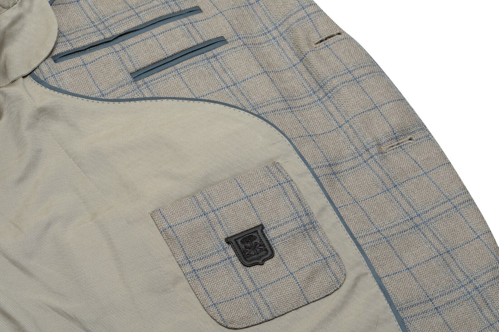 1050$ CORNELIANI Sartorial Jacket Blazer Gray Checks Virgin Wool Regular Fit