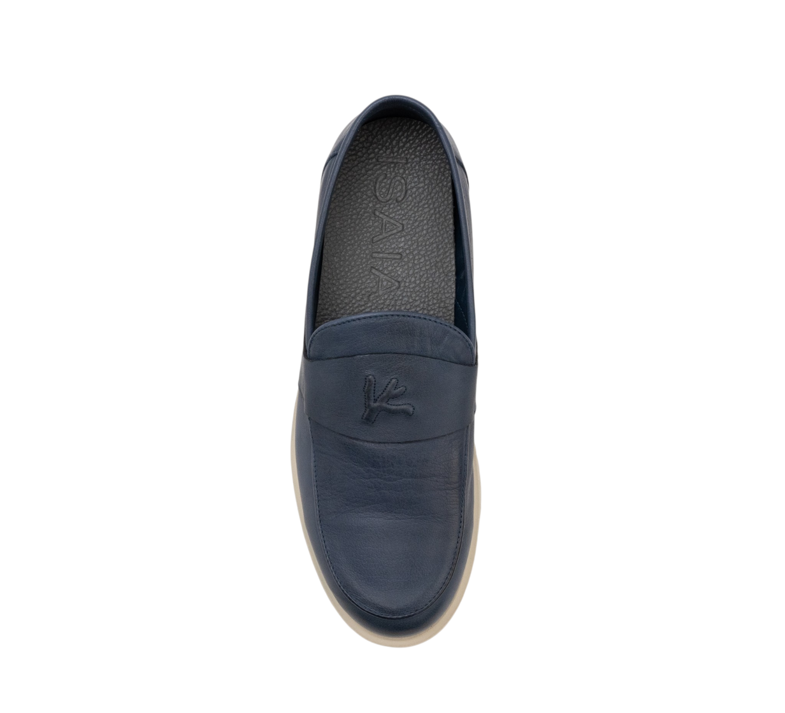 ISAIA NAPOLI "Logo" Blue Suede Leather Loafers Shoes 8 UK / 9 US / 42 IT