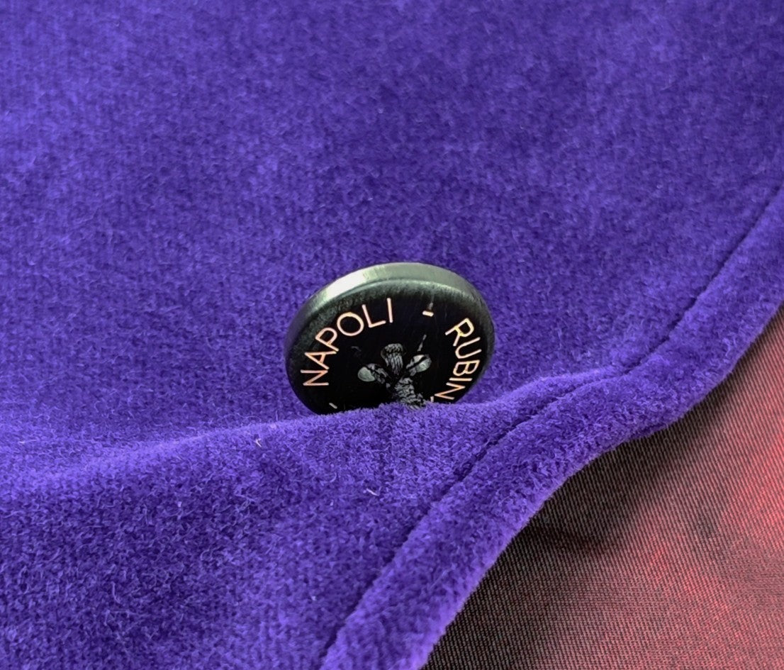 $1960 RUBINACCI NAPOLI "Vienna" Violet Guru Jacket Velvet Cotton 48 US / 58 EU