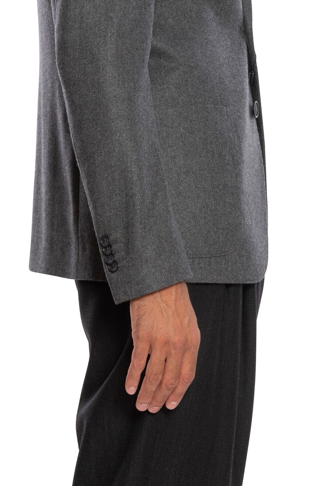 2800$ GIORGIO ARMANI Black Label UPTON Jacket Blouson Grey 100% Cashmere Slim