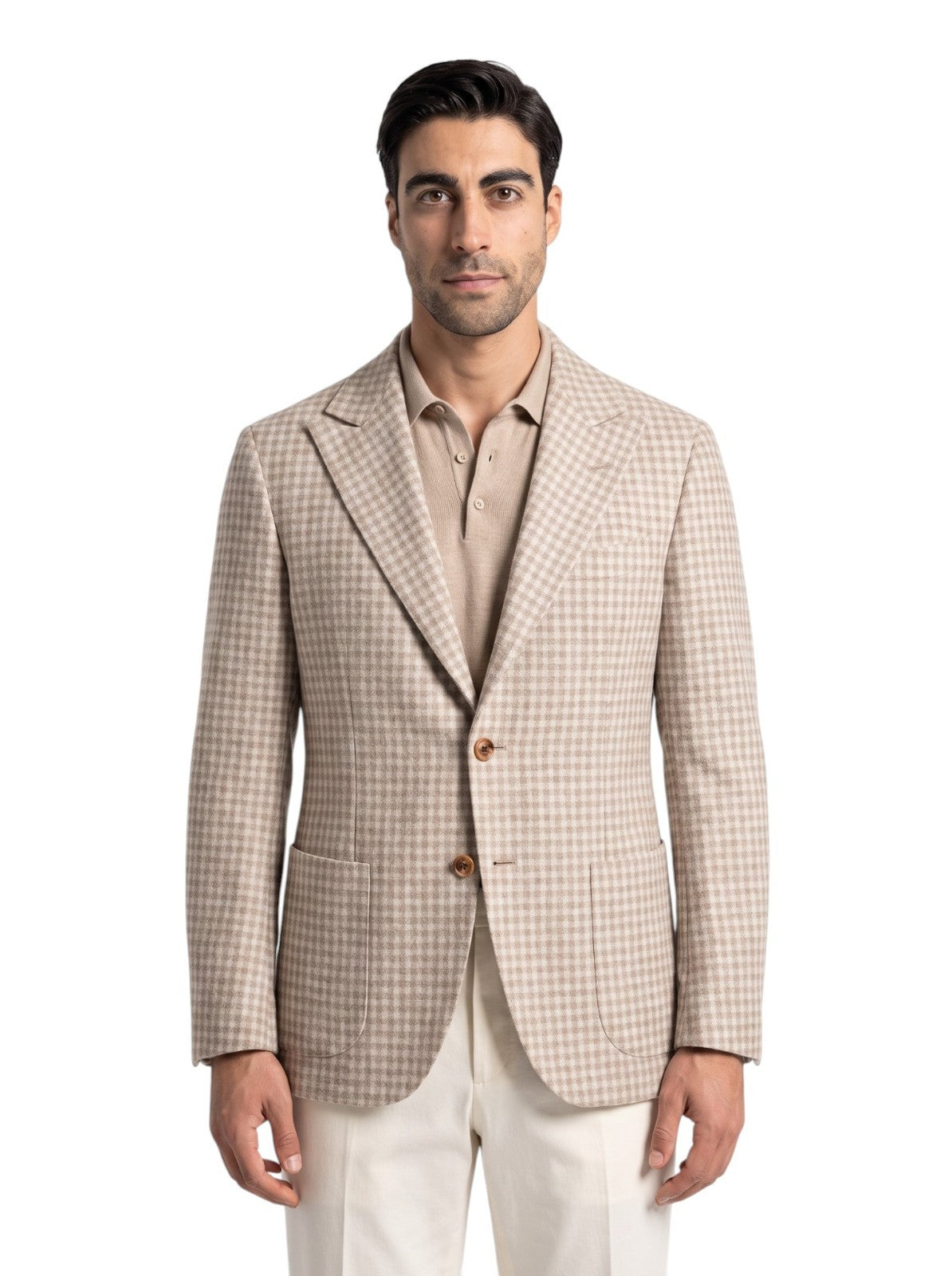 1900$ SARTORIO KITON NAPOLI Beige Jacket Sport Coat Wool Cashmere 40 US 50 EU 9R
