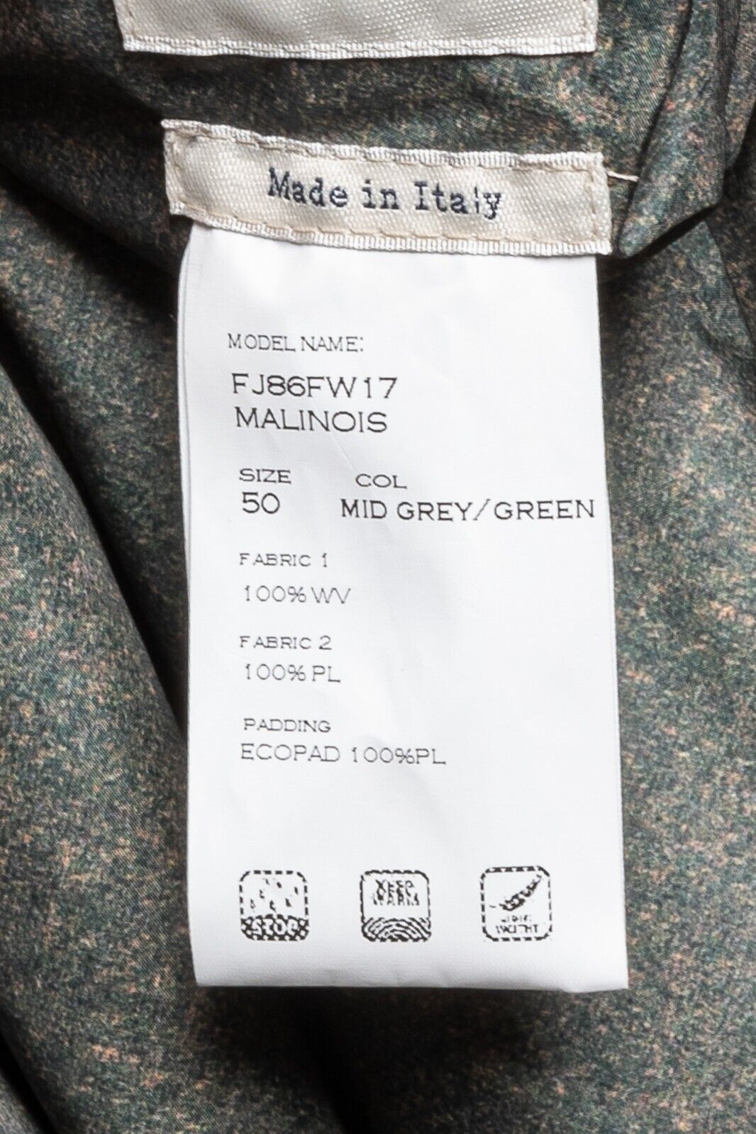 850$ MI.DA TOKYO-FIRENZE Parka Coat Reversible Wool Water Repellent 40 US 50 EU