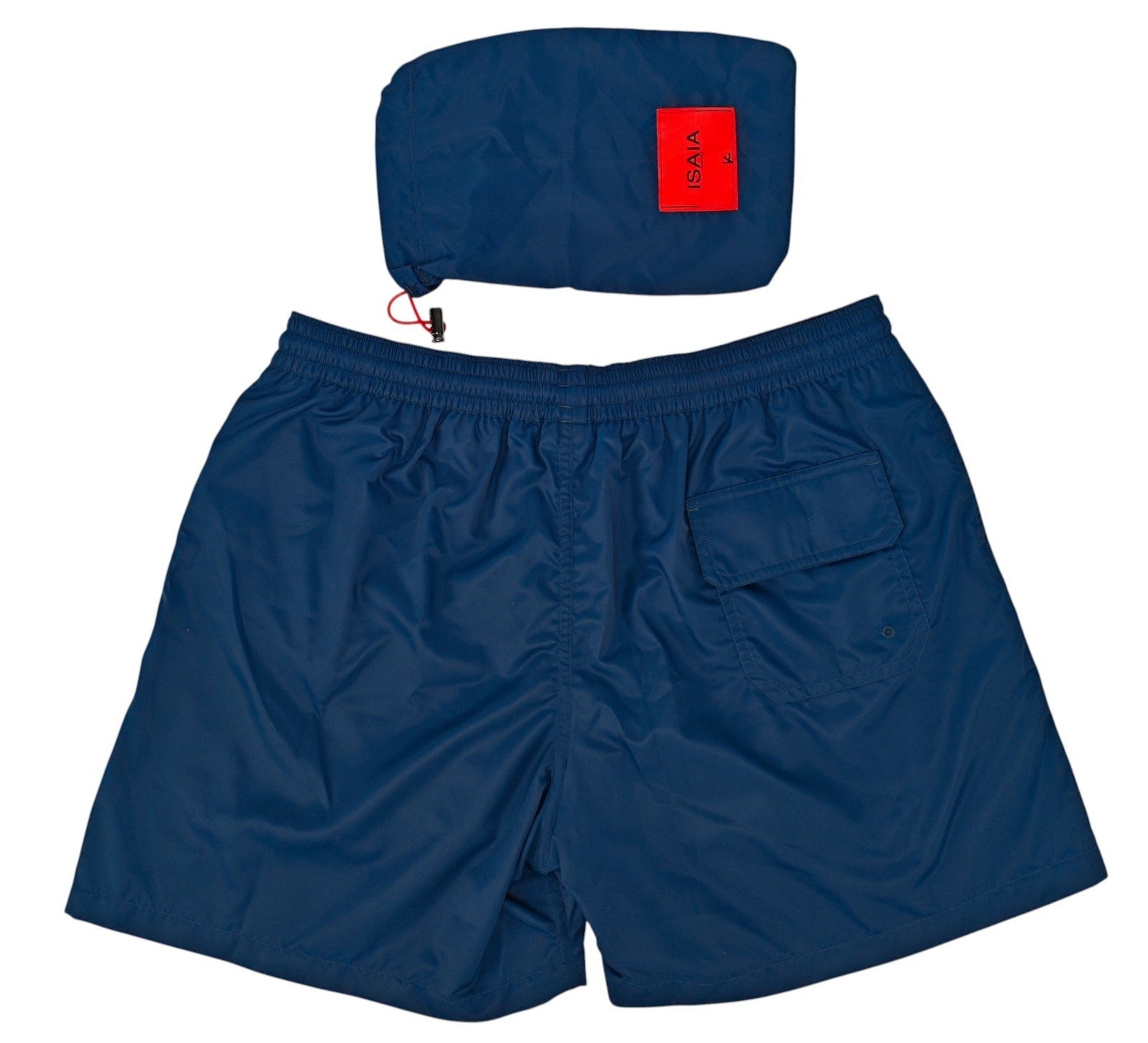 395$ ISAIA NAPOLI Blue Swimsuit Swim Trunks whit Drawstring Waist Size XL