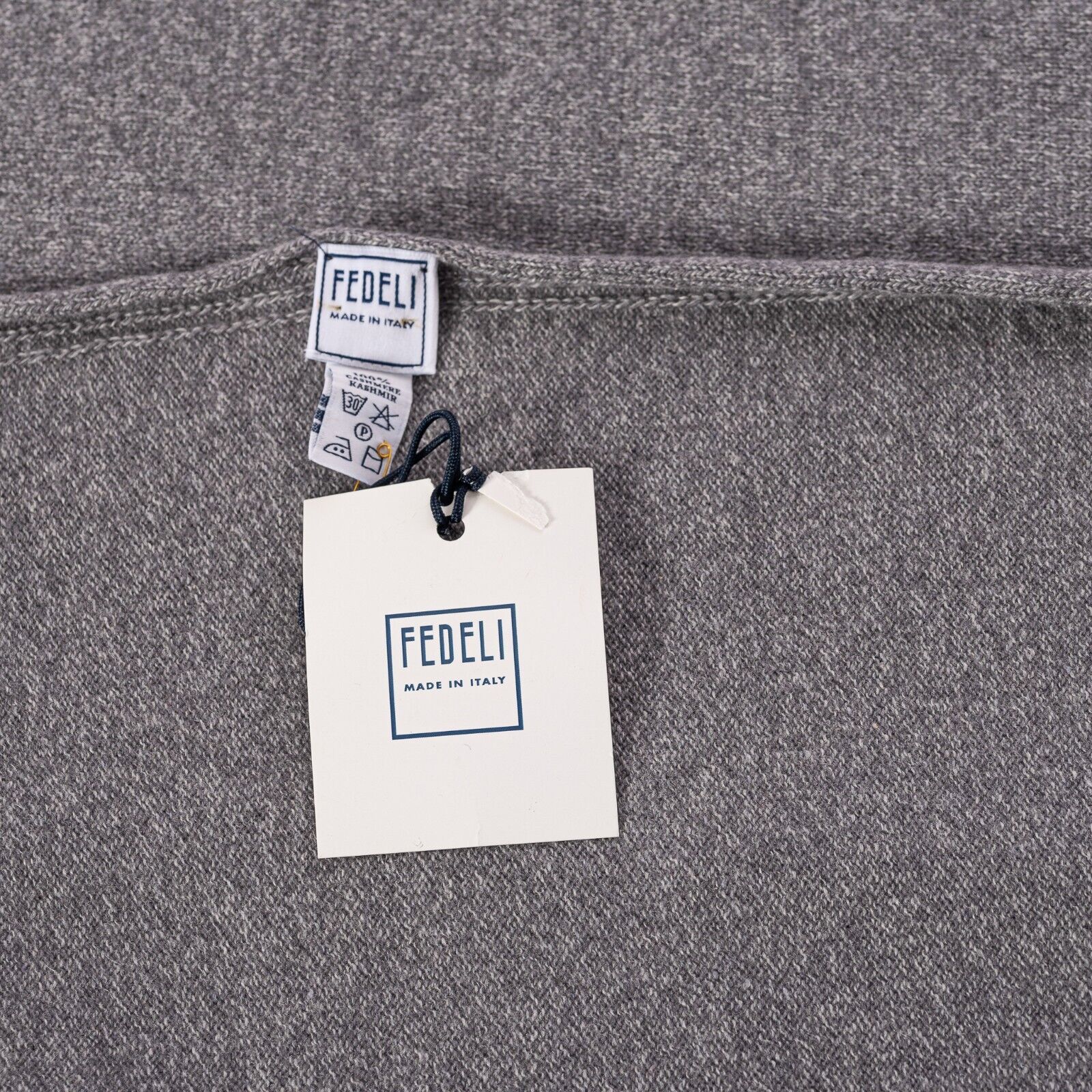 360$ FEDELI CASHMERE Casual Chic Stole Scarf Grey 100% Soft Cashmere