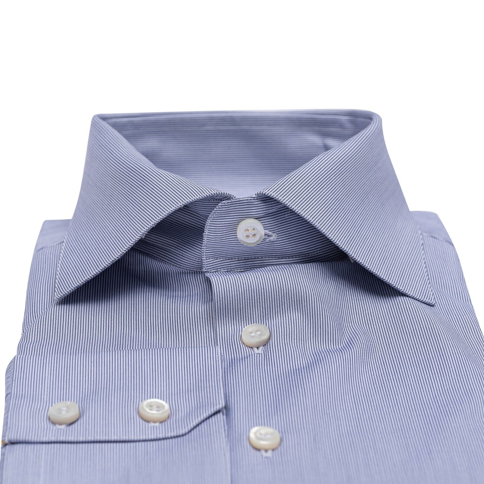 690$ ITALIAN LUXURY GERLIN Shirt Blue THOMAS MASON Cotton 3AF ZILLI