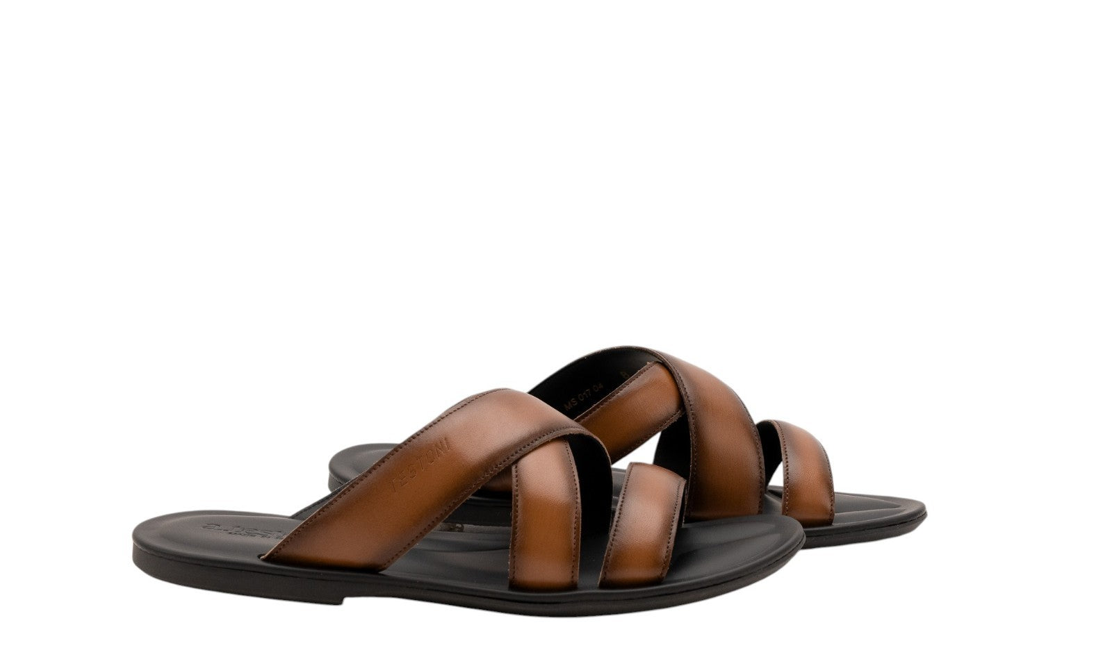 650$ TESTONI Sandal Flat Calf Caramel