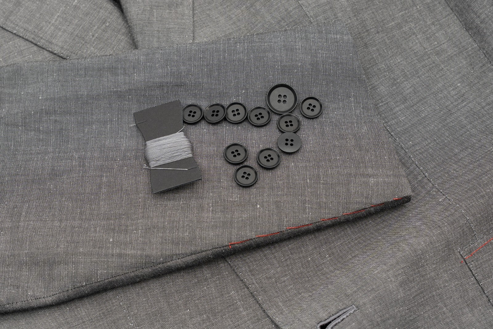 $5800 ISAIA NAPOLI Gray Hand-Sewn Suit Wool & Linen 38 US / 48 EU 8R