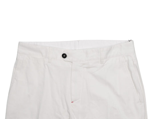 850$ ISAIA NAPOLI White 5 Pocket Chino Pant Cashmere Cotton Slim Fit
