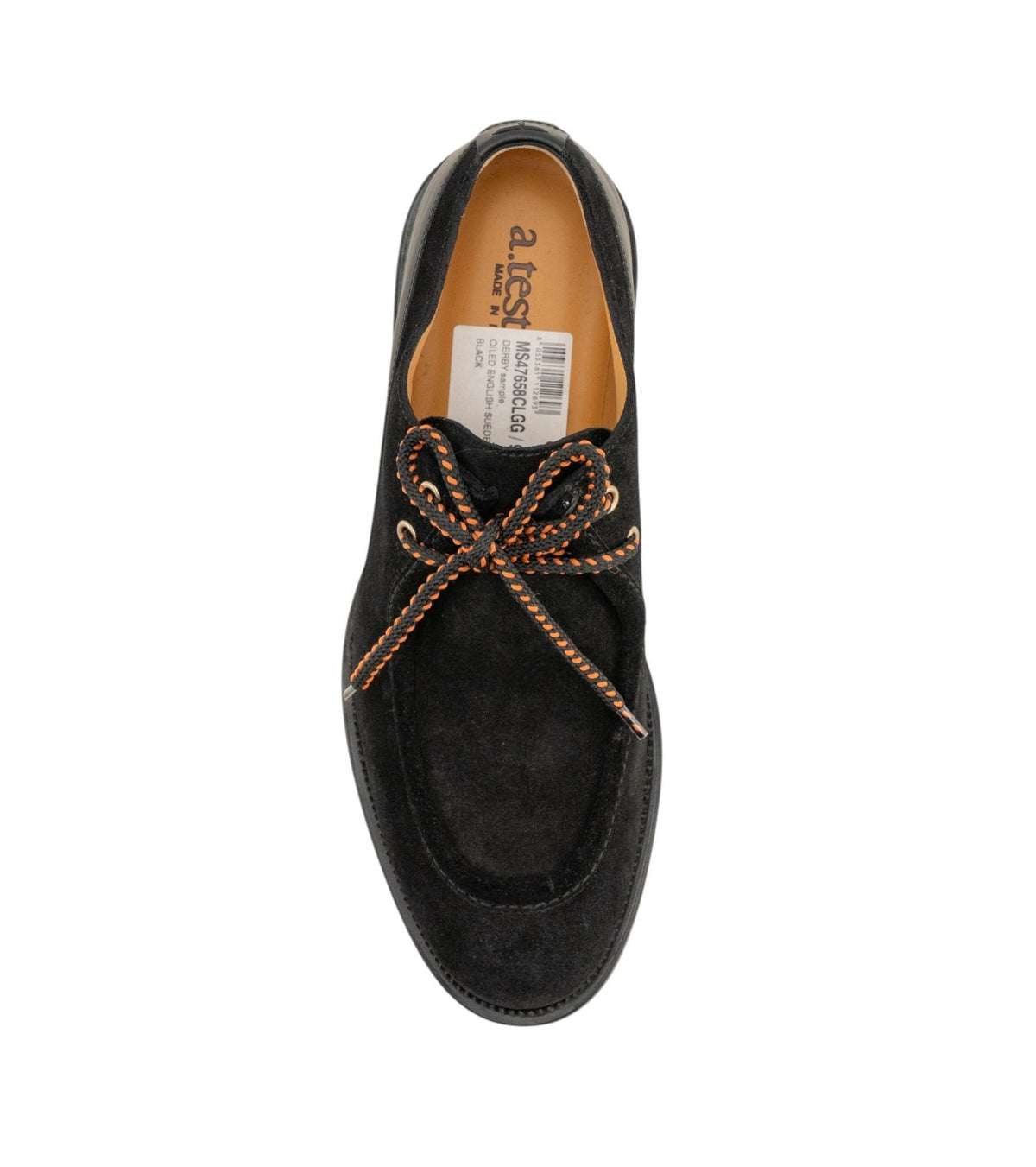 1100$ TESTONI Derby Oiled English Suede Rubber Black 8 UK / 9 US / 42 IT