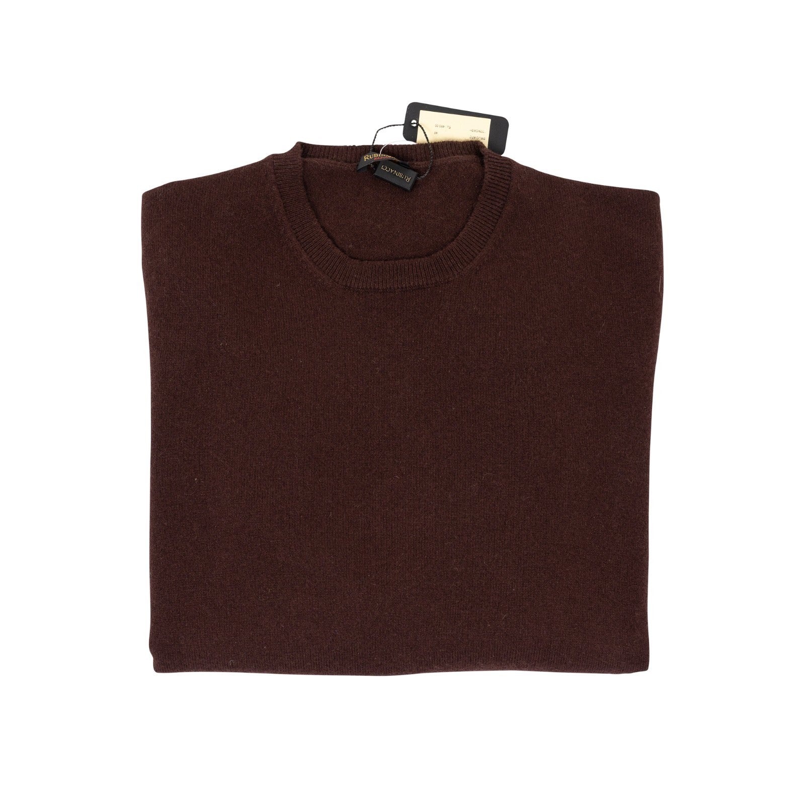 750$ RUBINACCI NAPOLI Burgundy Sweater Crewneck 100% Soft Cashmere 38 US / 48 EU