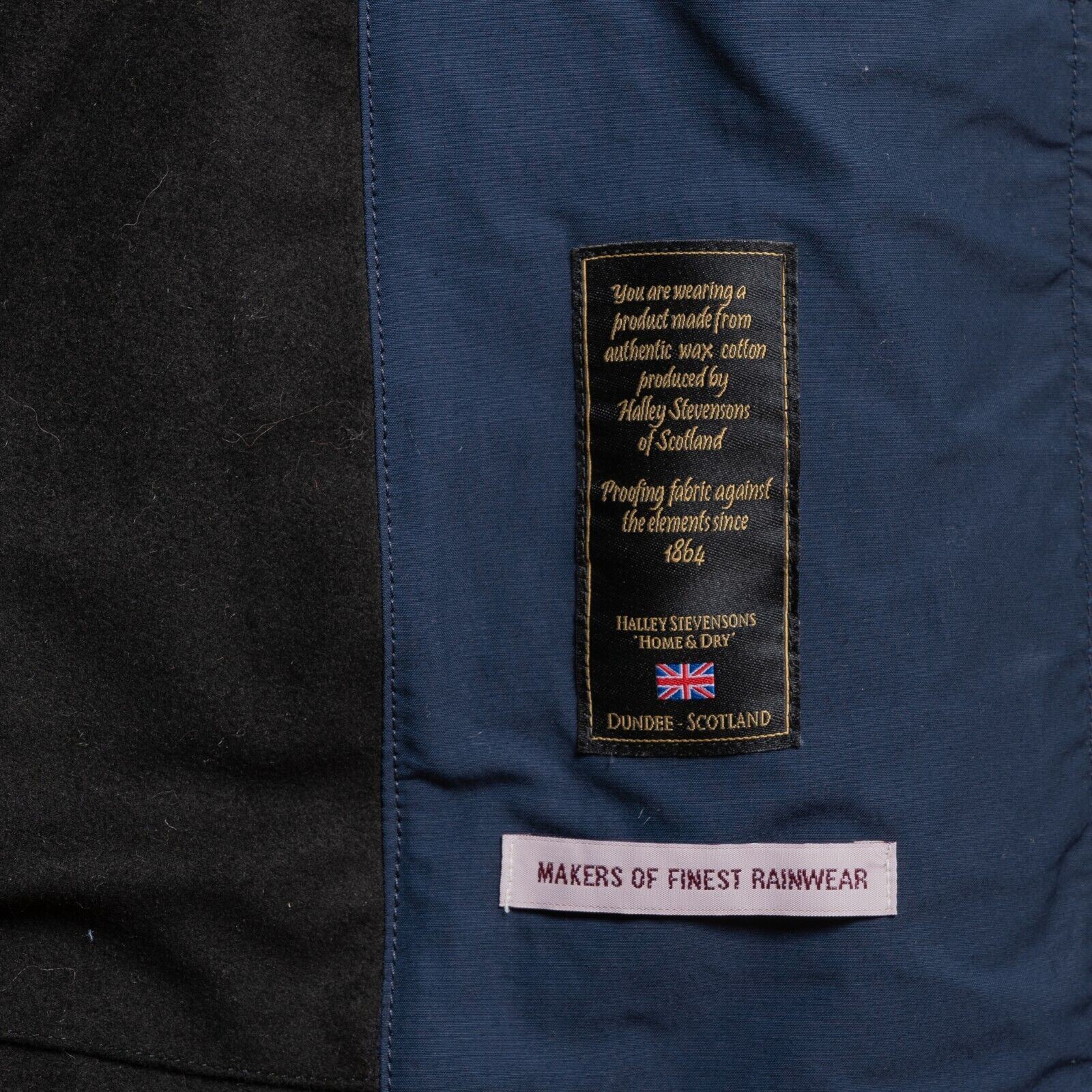 720$ BARACUTA G10 Winter Trench Coat Navy Wax Cotton by Stevensons of Scotland