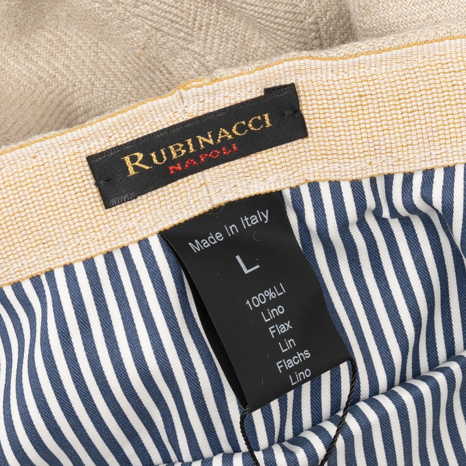 $210 RUBINACCI NAPOLI Ivory Hat Fisherman Cap Flat Cap Herringbone 100% Linen