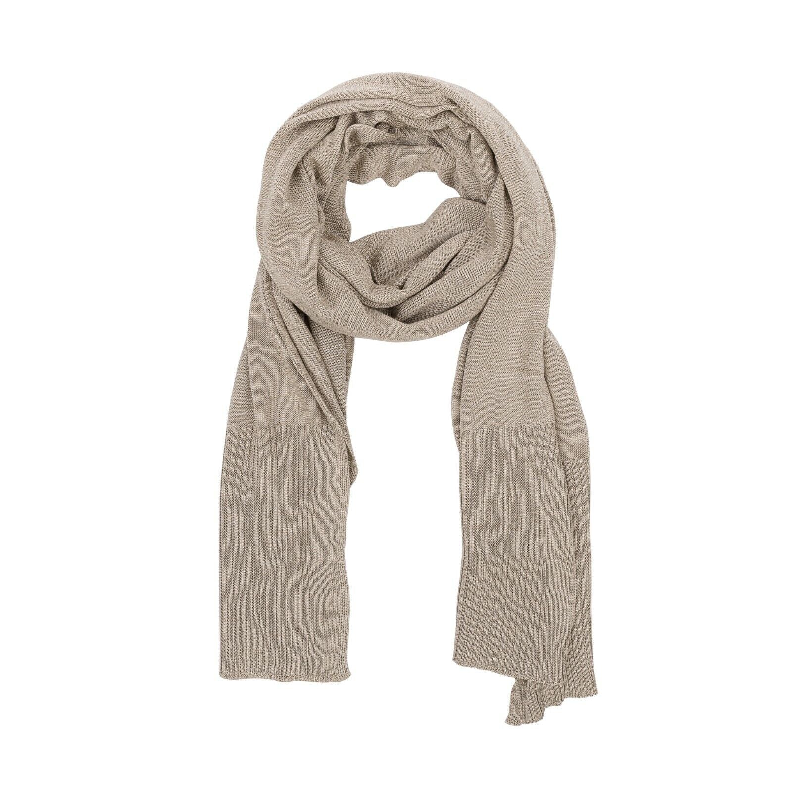 550$ UMBERTO BILANCIONI Lux Knit Stole Scarf Beige 100% Silk Made in Italy
