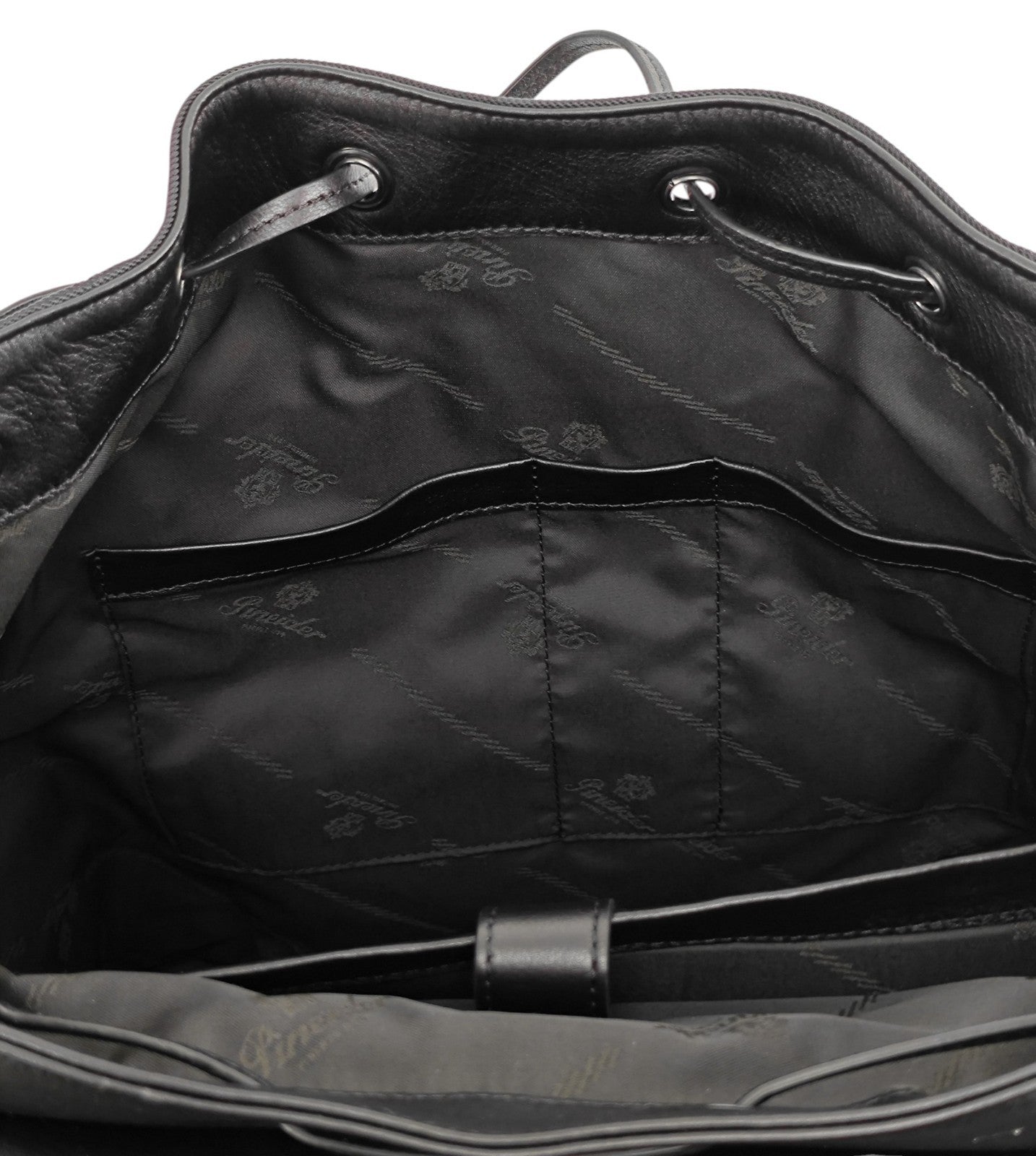 1950$ PINEIDER FIRENZE 1774 Leather Multiple Backpack Black