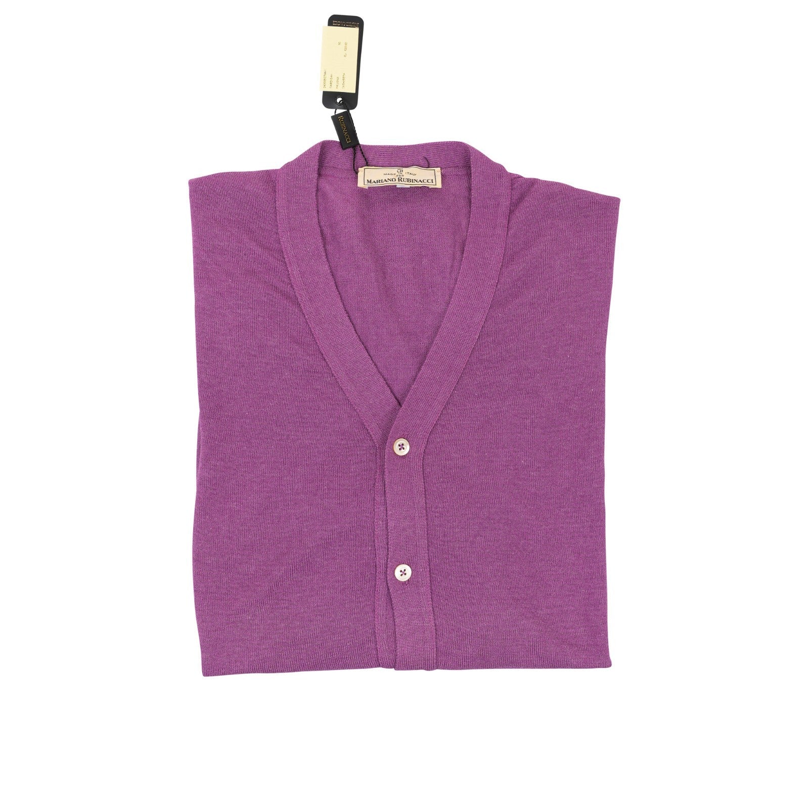750$ RUBINACCI NAPOLI Prune Cardigan Soft Cashmere / Silk 40 US / 50 EU