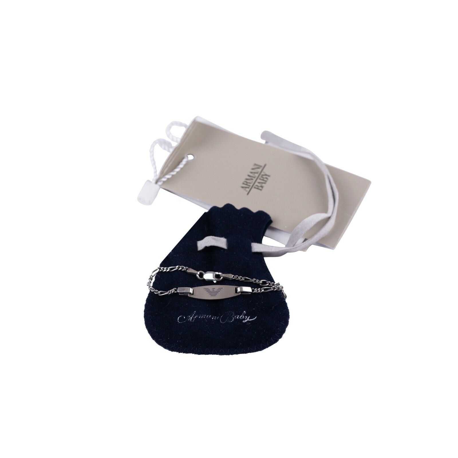160$ ARMANI BABY Jewels Silver 925 Bracelet with Brand Logo