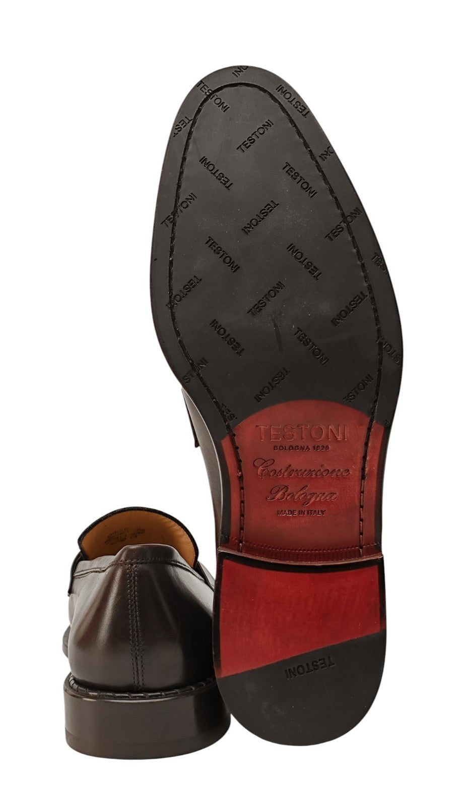 1300$ TESTONI Loafer BOLOGNESE CONSTRUCTION Lux Calf Cigar 8 UK / 9 US / 42 IT