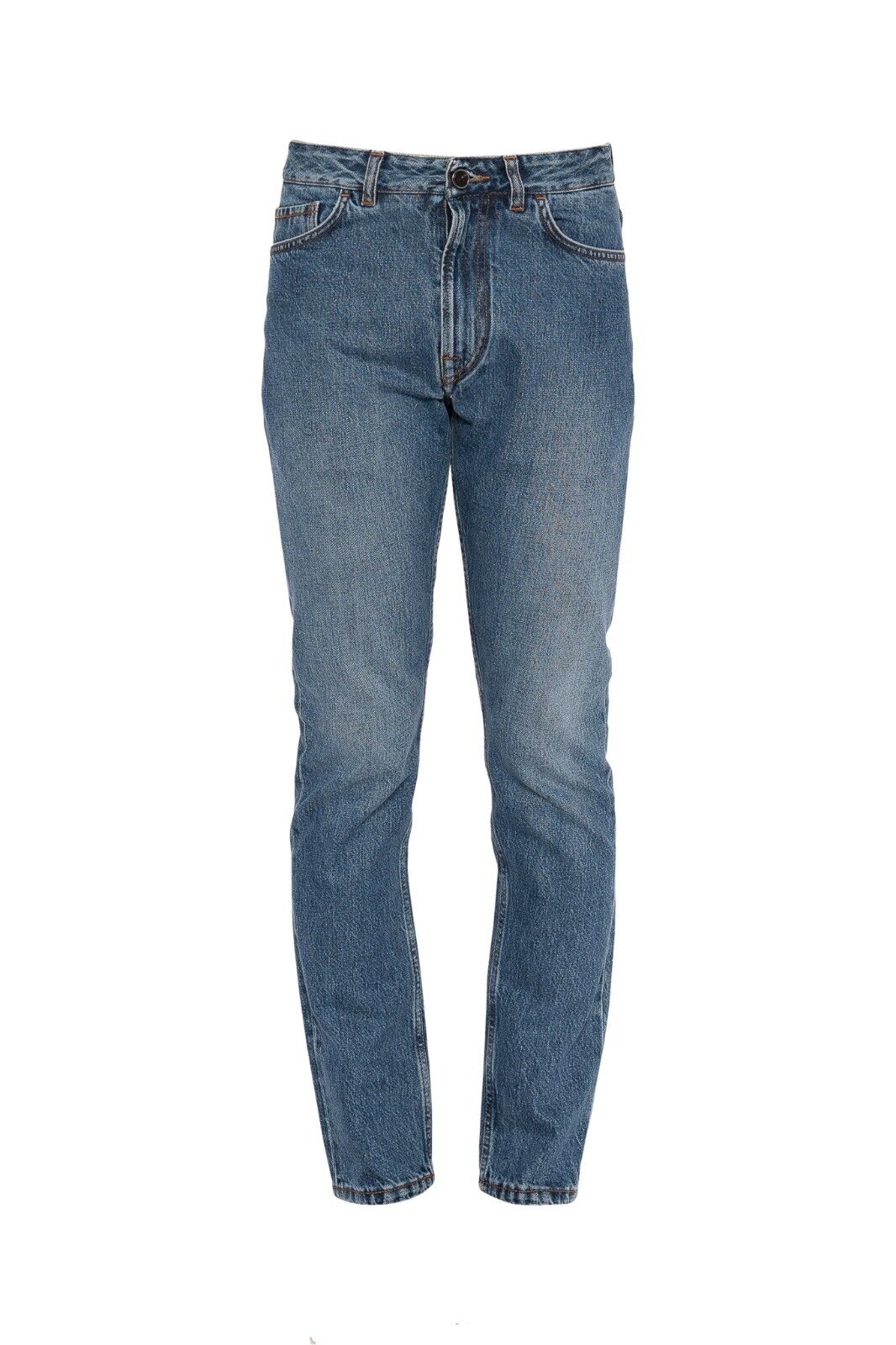 690$ ISAIA NAPOLI Blue Denim Jeans Trousers Pant Cotton 32 US / 48 EU Slim