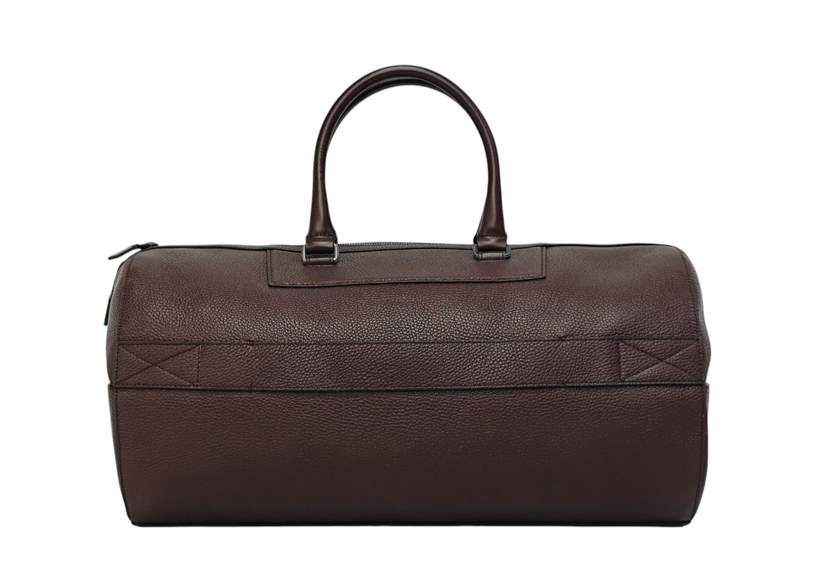 1950$ PINEIDER "Bottolato" Grain Calf Shoulder Travel Duffle Bag Burgundy