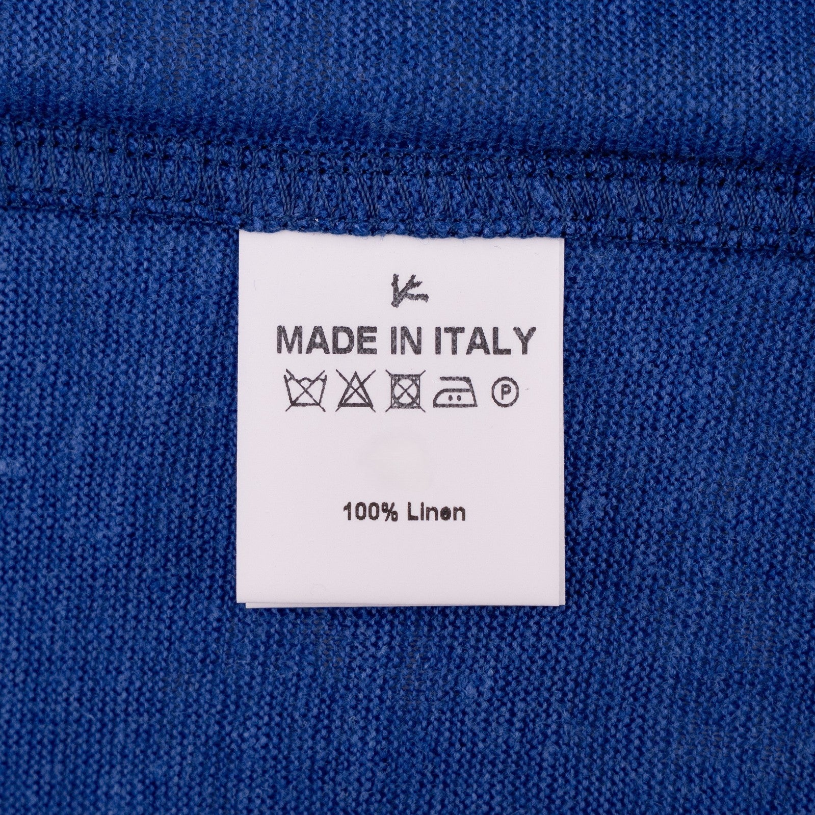 750$ ISAIA NAPOLI Blue Short Sleeve Handmade T-Shirt 100% Linen