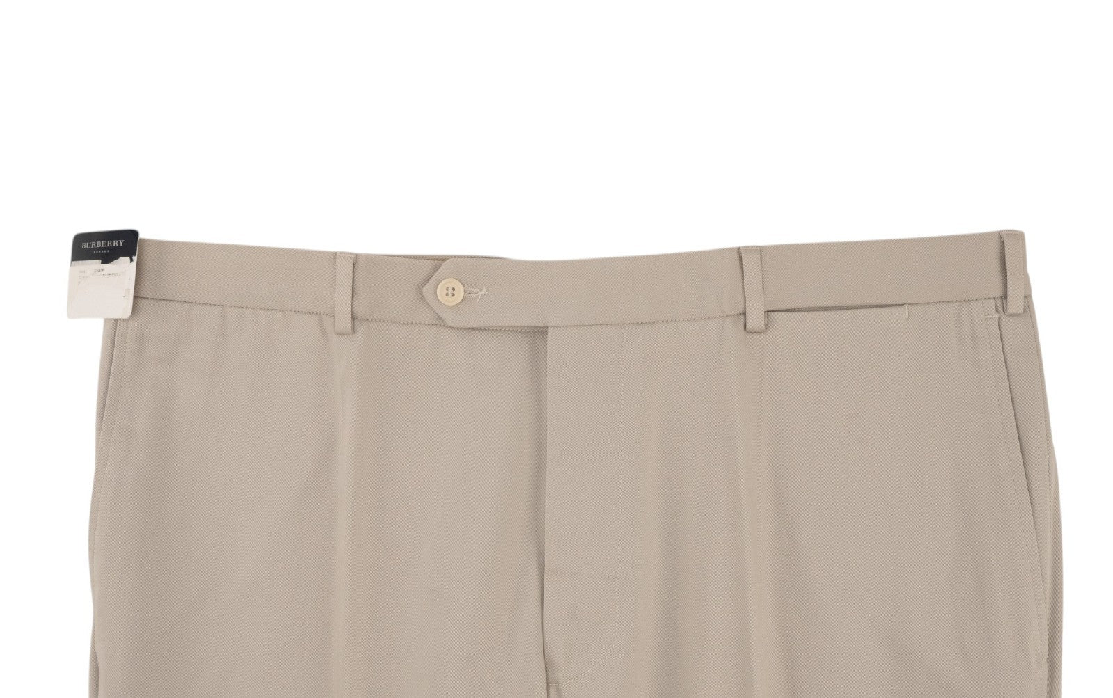 700$ BURBERRY LONDON Beige Chino Pant Twill Cotton Regular Fit 42 US / 58 EU