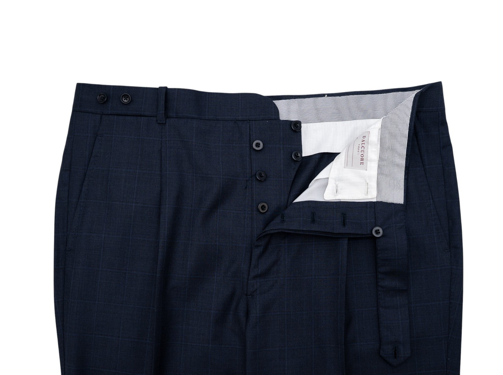 Sartoria DALCUORE NAPOLI Total Hand-Sewn Suit Blue Wool 120's 46 US / 56 EU