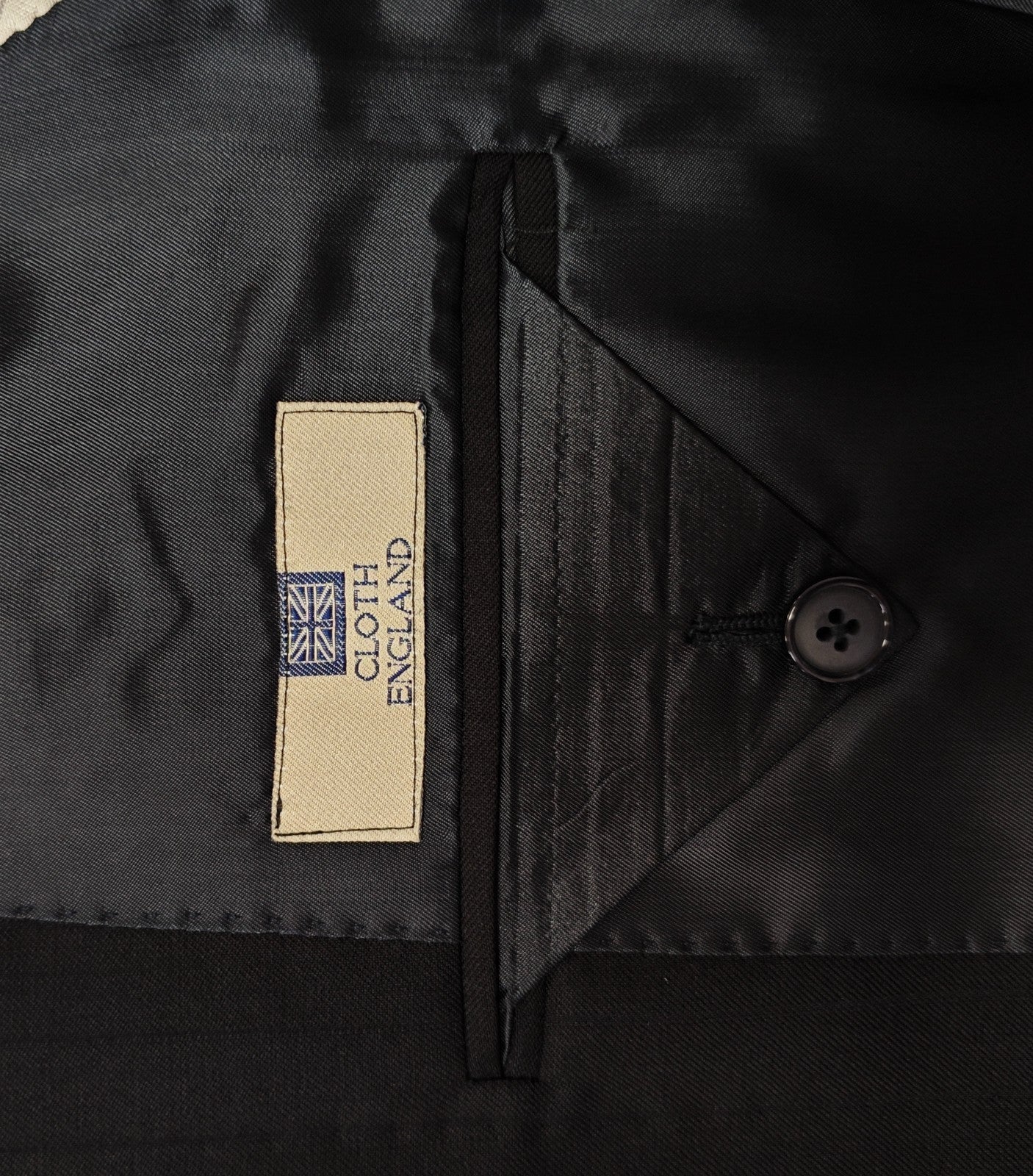 $1300 SARTORIA PATOS by SANTARELLI 1915 Suit Striped Black Wool 44 US / 54 EU