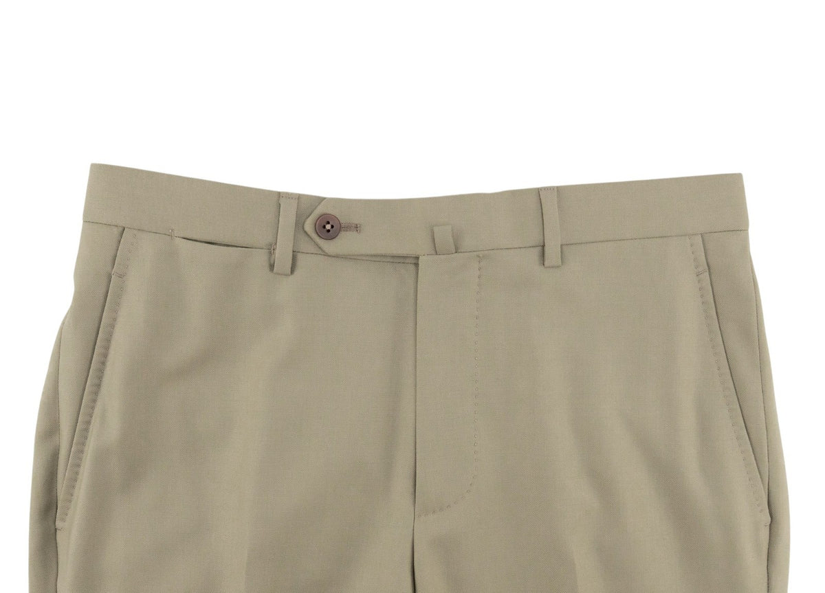 $6600 ISAIA "Capri" Taupe Hand-Sewn Suit Fine Wool Solid 36 US / 46 EU 8R