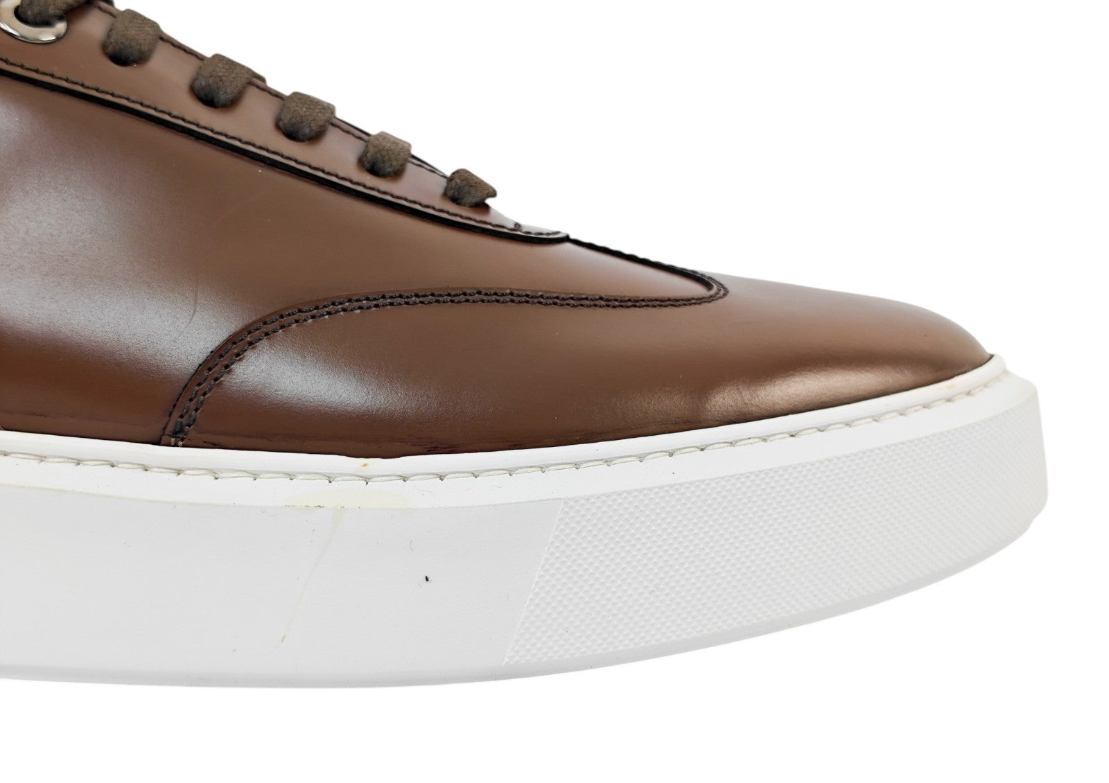 950$ TESTONI "Paestum" Brown Sneaker Burnishe Calf + Suede 10 UK 11 US 44 IT