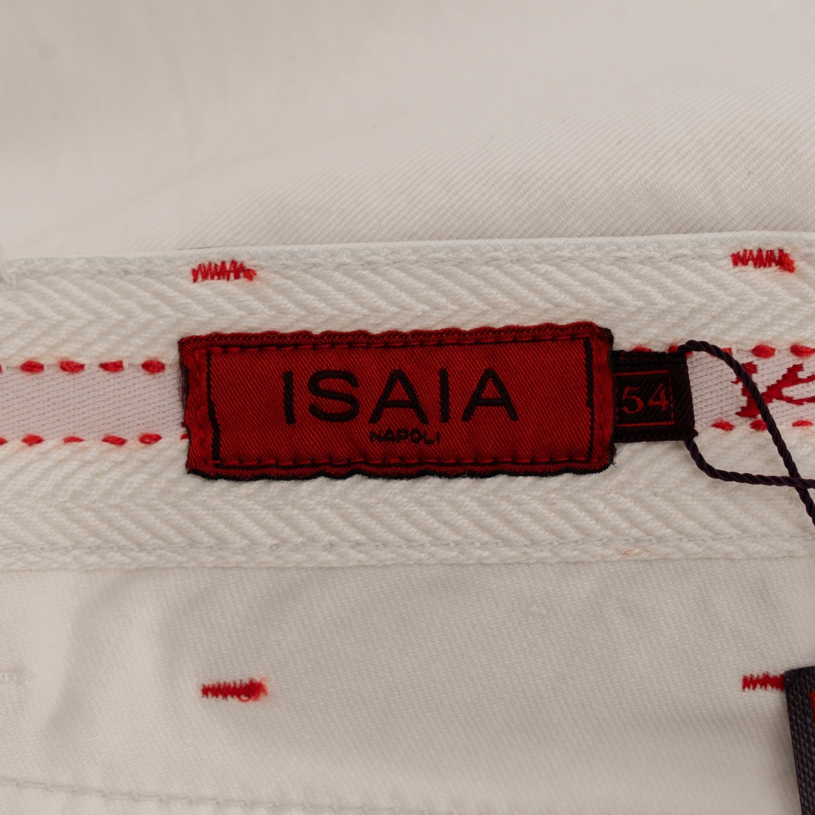 690$ ISAIA NAPOLI White Denim Jeans 5 Pockets Pant Cotton 38 US / 54 EU R