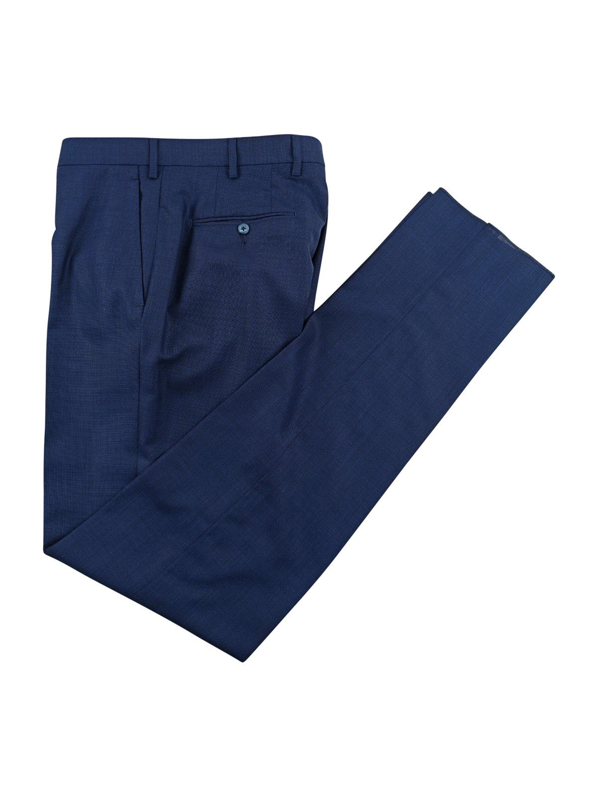 $5800 ISAIA NAPOLI Blue Solid Hand-Sewn Suit Wool / Silk 38 US / 48 EU 8R